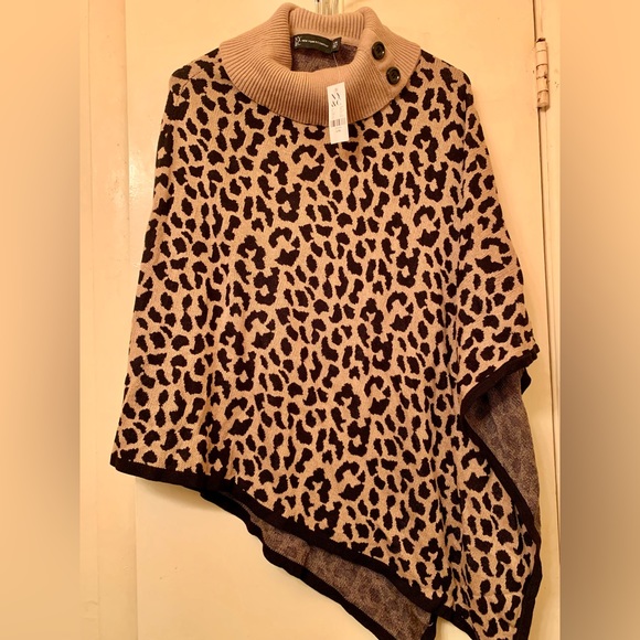 NWT New York & Company animal print Wrap/Sweater Shawl - Picture 1 of 5